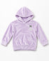 DKNY Girls Lilac Velour Hoodie & Jogger Tracksuit Set