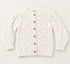 Ecru Chunky Knit Bobble Cardigan