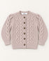 Ecru Chunky Knit Bobble Cardigan (Pink)