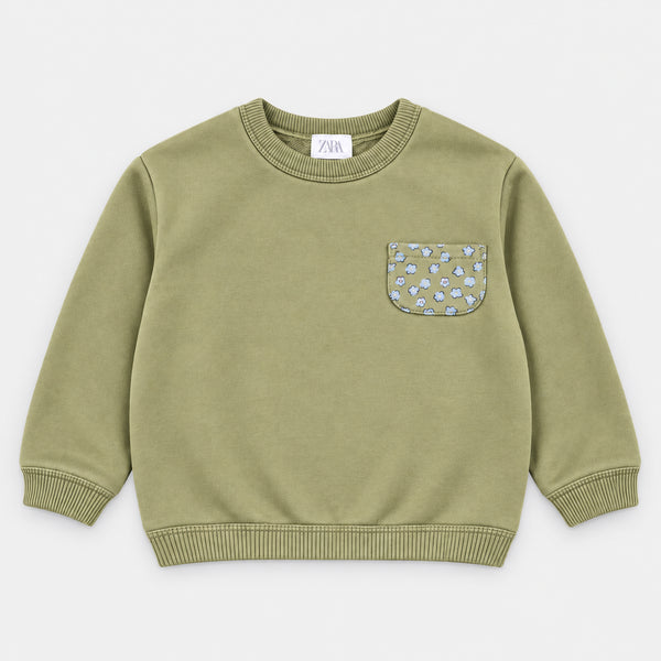 ZARA Kids floral pocket sweatshirt