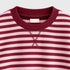 Kids Burgundy & Pink Striped Crewneck Sweatshirt