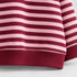 Kids Burgundy & Pink Striped Crewneck Sweatshirt