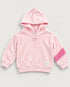 Reebok Girls Pink Velour Hoodie & Jogger Tracksuit Set
