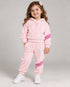 Reebok Girls Pink Velour Hoodie & Jogger Tracksuit Set