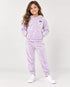 DKNY Girls Lilac Velour Hoodie & Jogger Tracksuit Set