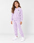 DKNY Girls Lilac Velour Hoodie & Jogger Tracksuit Set
