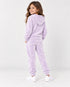 DKNY Girls Lilac Velour Hoodie & Jogger Tracksuit Set