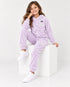 DKNY Girls Lilac Velour Hoodie & Jogger Tracksuit Set