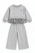 Lefties Girls Grey Checkered Ruffle Co-ord Set