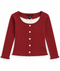 Tommy Hilfiger Girls Red Ribbed Button Front Top