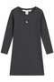 Calvin Klein Jeans Girls Ribbed Long Sleeve Top – Charcoal Grey