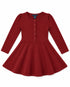 Tommy Hilfiger Girls Red Long Sleeve Skater Dress