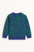 Sargent major sweat shirt (Indigo floral print)