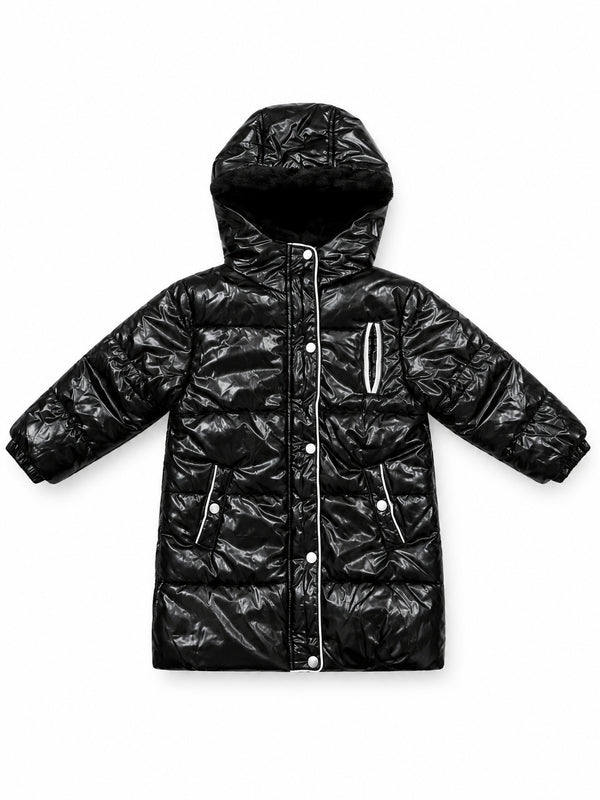 Arctic Impact Boys Puffer Jacket Kids With hood Black