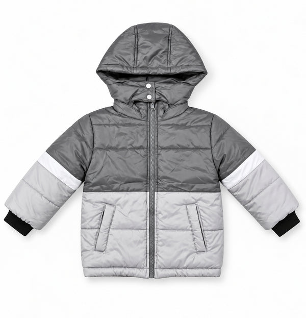 Arctic Impact Boys Puffer Jacket Kids With hood. Grey