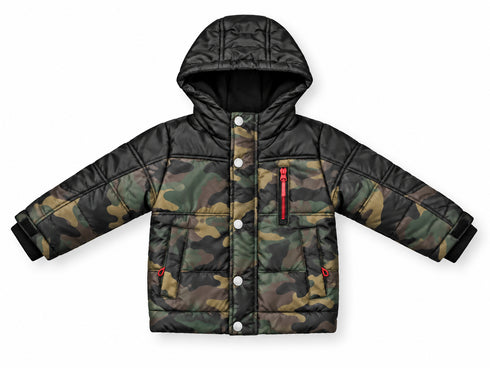 Arctic Impact Boys Puffer Jacket Kids With hood. (Camo Print)