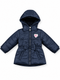 Girls Puffer Jacket Kids With hood. Navy Blue