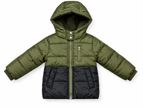 Arctic Impact Boys Puffer Jacket Kids With hood. (Khaki)