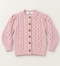 Ecru Chunky Knit Bobble Cardigan