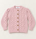 Ecru Chunky Knit Bobble Cardigan