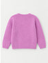 Girls Purple Daisy Knitted Sweater – Soft Winter Sweater for Kids