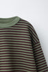 STRIPED PRINT SWEATSHIRT