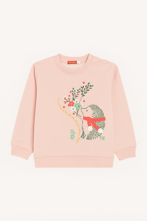 Fleece with print for girls