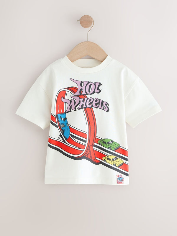 Next Ecru Hot Wheels Short Sleeve T-Shirt