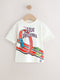 Next Ecru Hot Wheels Short Sleeve T-Shirt