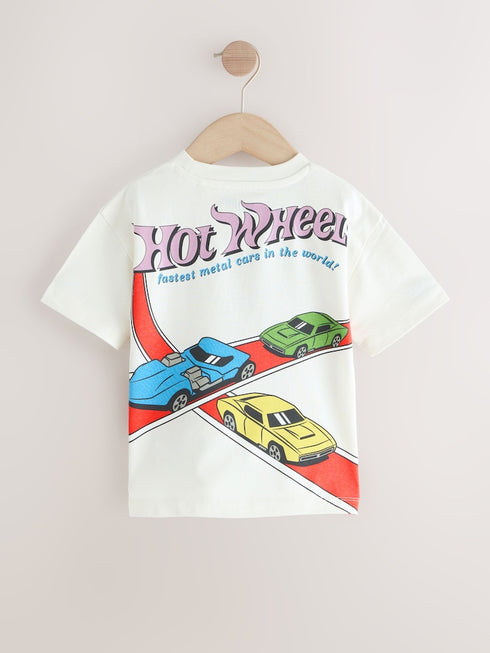 Next Ecru Hot Wheels Short Sleeve T-Shirt
