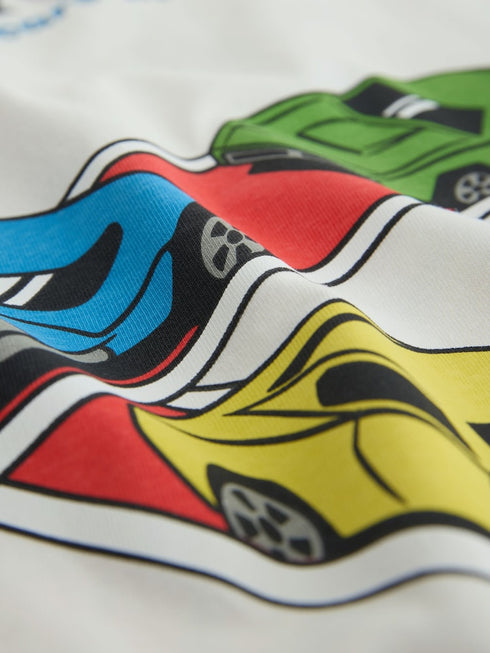 Next Ecru Hot Wheels Short Sleeve T-Shirt