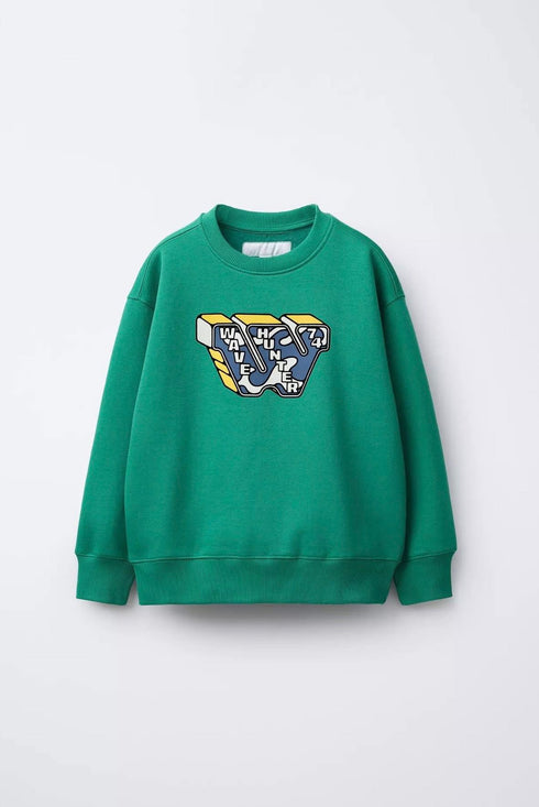 Zara Impulse Green Boys Sweatshirt