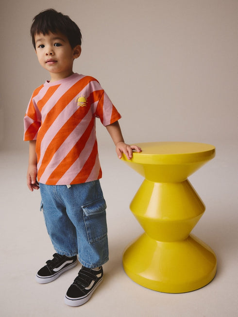 Next Red/Pink Short Sleeve Stripe T-Shirt