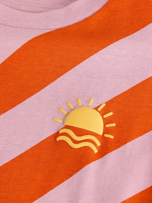 Next Red/Pink Short Sleeve Stripe T-Shirt