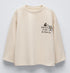 Zara Kids Cream Printed T-Shirt