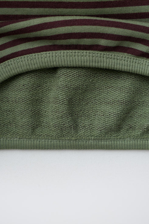 STRIPED PRINT SWEATSHIRT
