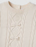 FAGOTTINO
Beige viscose-blend jumper with textured crew neck
