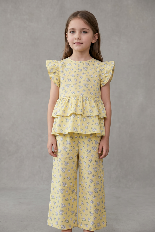 Somersault Natural Dress (Yellow Floral)
