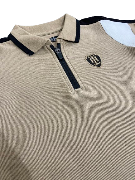 Boys Tan Pique Polo Shirt