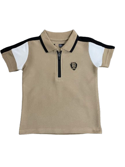 Boys Tan Pique Polo Shirt