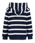 BLUE SEVEN - Navy Stripe Zip Up Hoodie