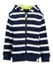 BLUE SEVEN - Navy Stripe Zip Up Hoodie