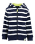 BLUE SEVEN - Navy Stripe Zip Up Hoodie