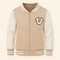 True Religion Kids Snap Front Varsity Jacket LIGHT CREAM
