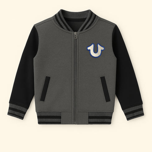 True Religion Kids Snap Front Varsity Jacket