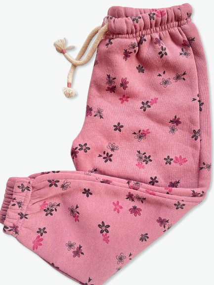 LEFTIES Tea pink flowers Trouser for girls