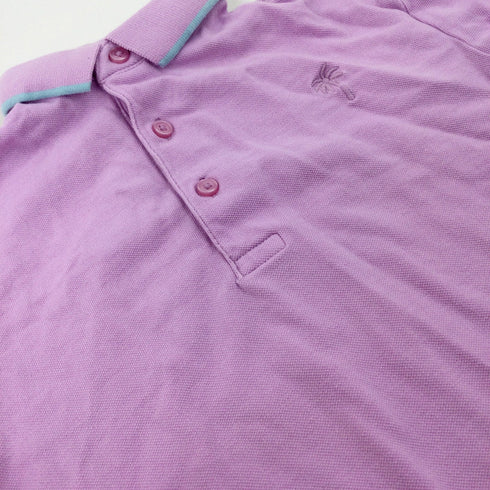 M&S Palm Tree Motif Lilac Polo Shirt
