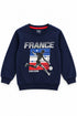 MAX Boys Navy Blue France Football Graphic Sweatshirt