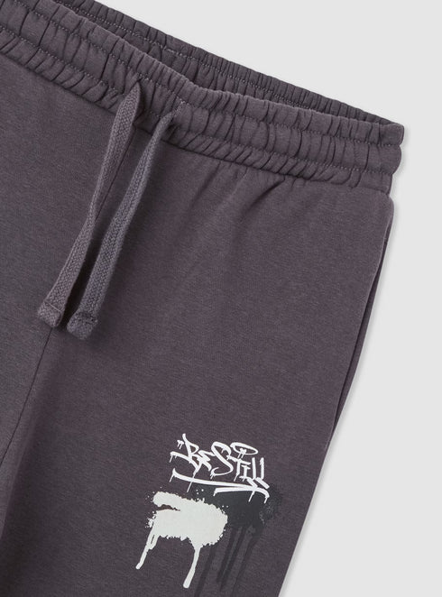 Dark Steel Printed Sweatpants