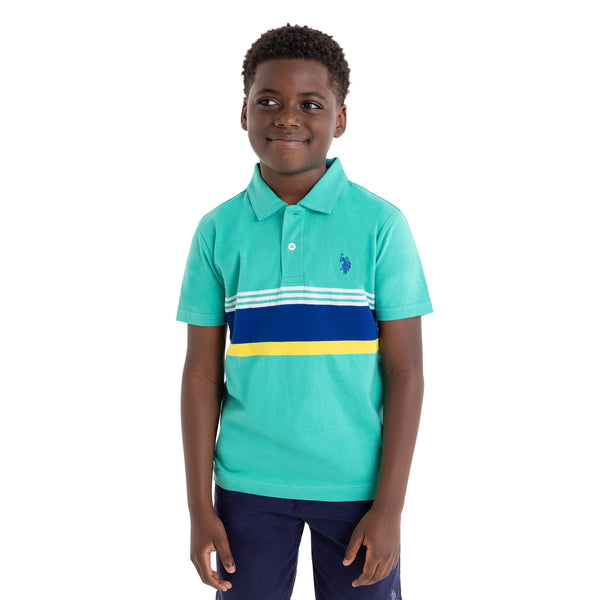 U.S. Polo Assn. Boys Stripe Jersey Polo Shirt